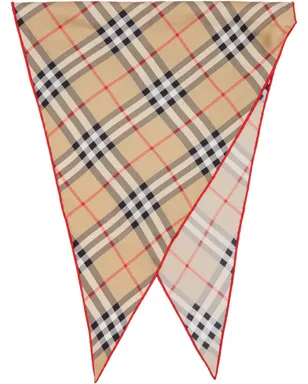 Burberry チェック シルク スカーフタイ - サムネイル1