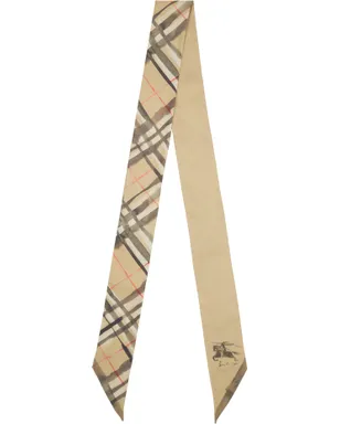 Burberry Skinny Watercolour チェック シルク スカーフタイ - サムネイル1