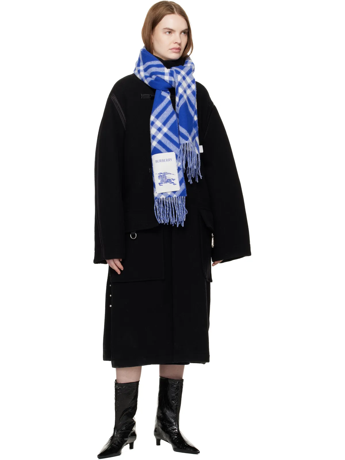 Burberry チェック カシミヤ マフラー - 画像3