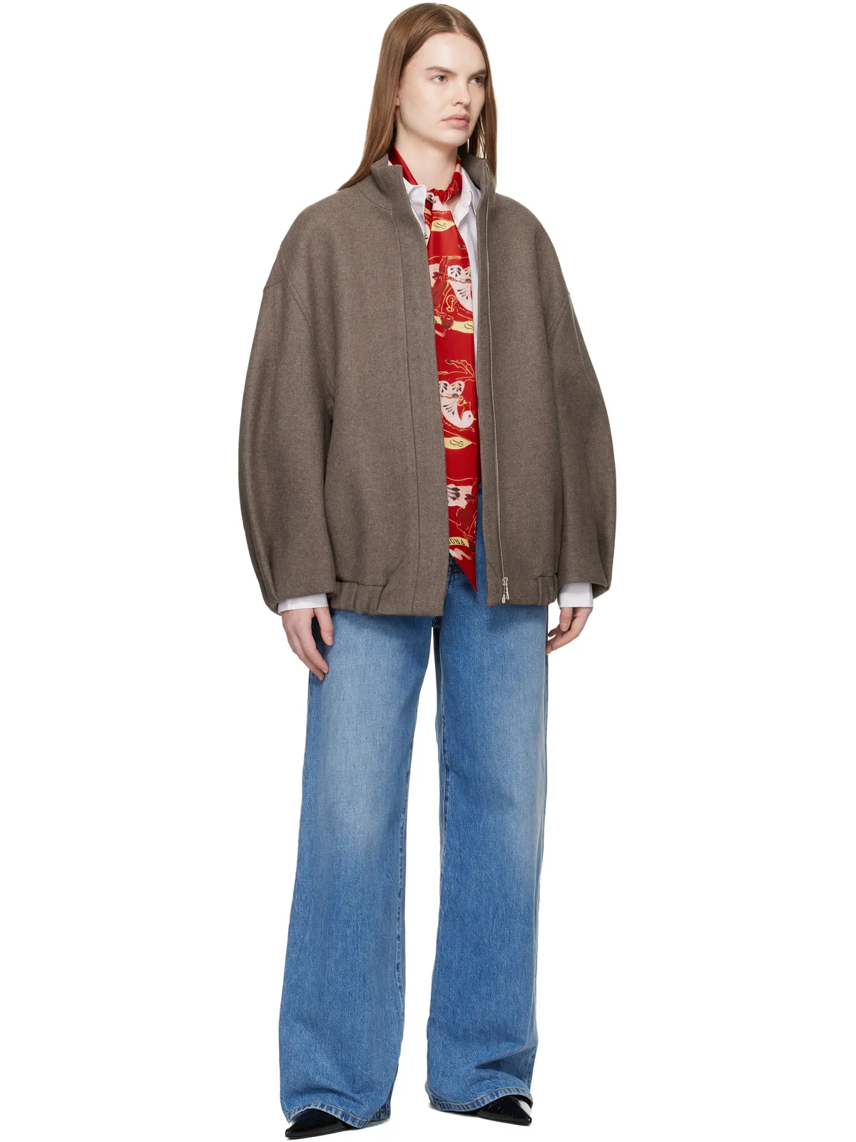 Burberry Skinny Watercolour EKD シルク スカーフタイ - 画像2