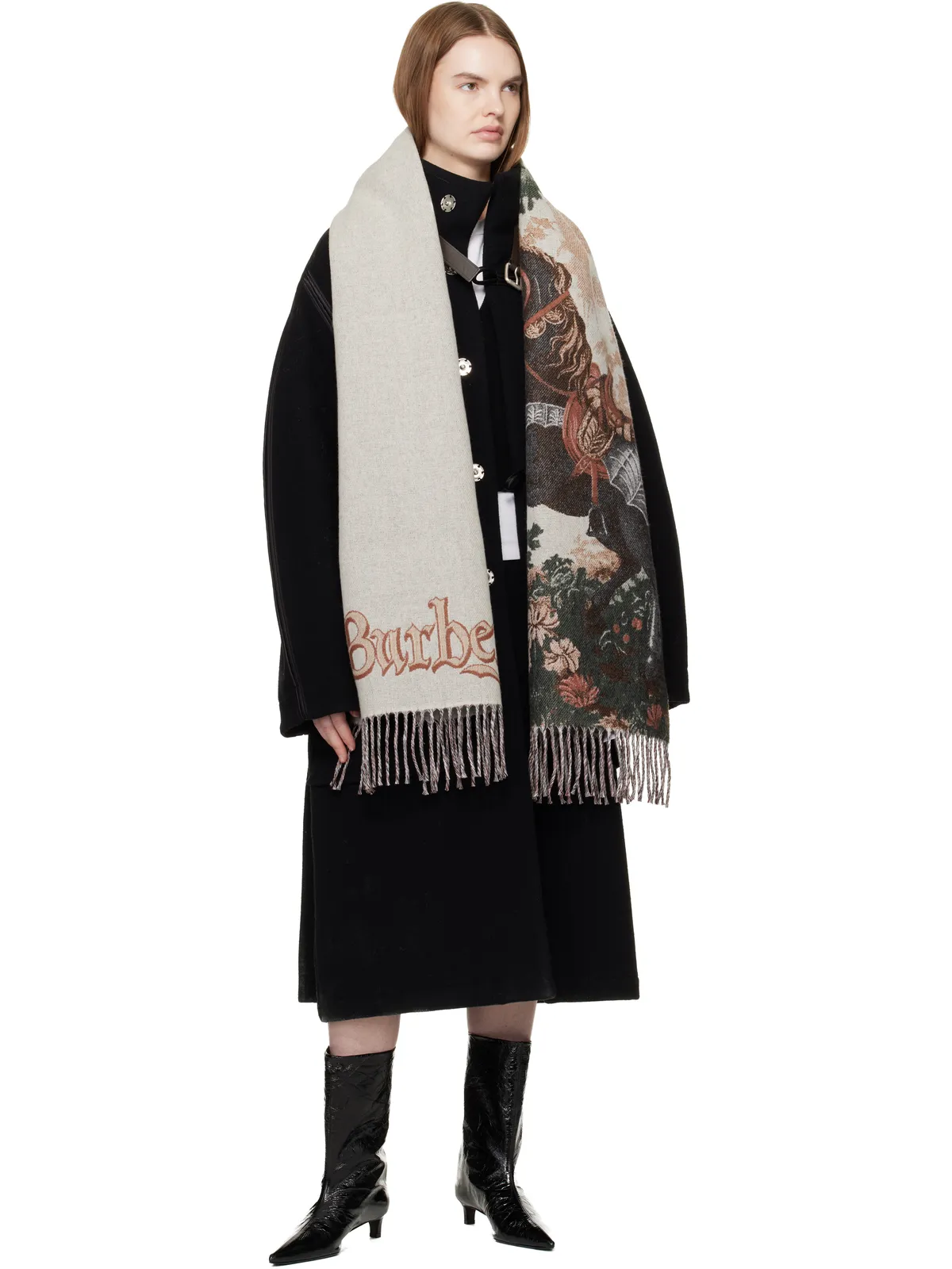 Burberry Stallion Portrait カシミヤ マフラー - 画像3