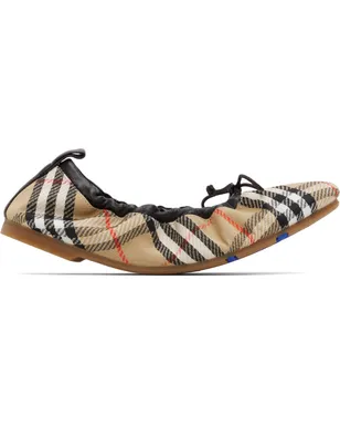 Burberry Fawn チェック バレエシューズ - サムネイル1