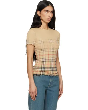 Burberry Gradient Check ストレッチ コットン Tシャツ - サムネイル2
