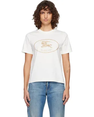Burberry Knight Stamp コットン Tシャツ - サムネイル1