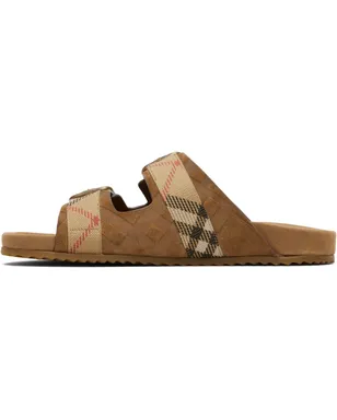 Burberry Urchin チェック スエード サンダル - サムネイル3