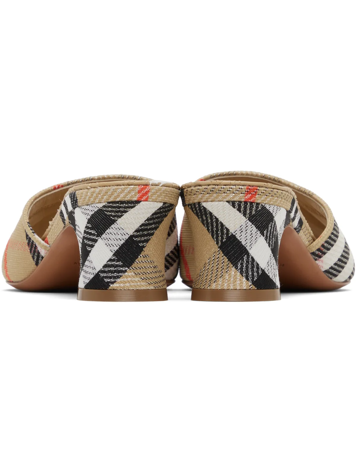Burberry Sloan チェック ミュール ヒールサンダル - 画像2