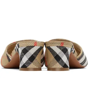 Burberry Sloan チェック ミュール ヒールサンダル - サムネイル2
