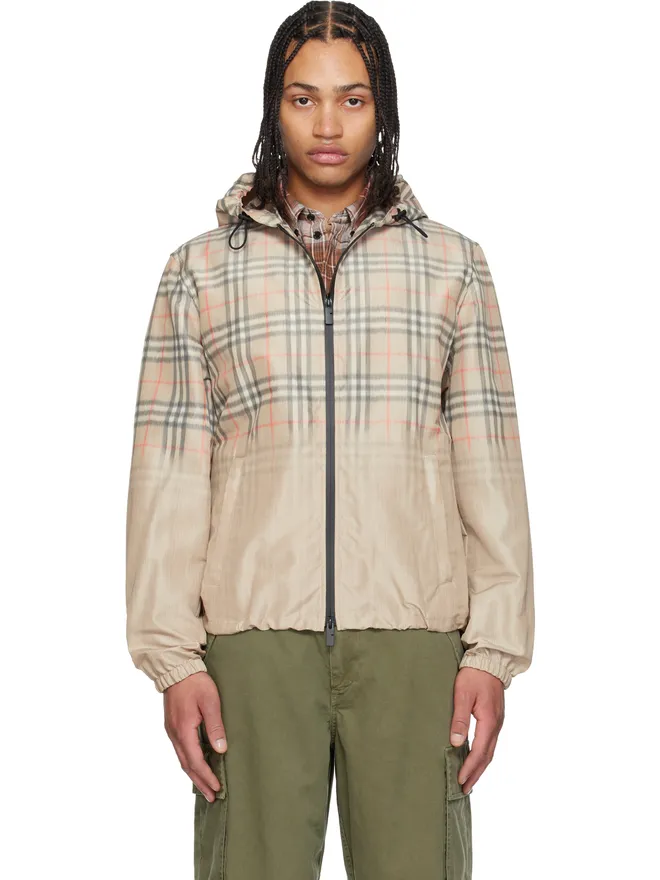 Burberry Burberry グラデーション チェック フード付きジャケットの商品画像