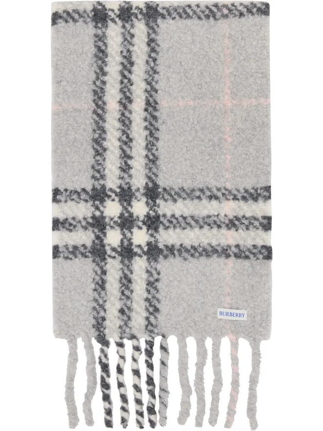 Burberry Burberry チェック アルパカウール ブレンド ブークレ マフラーの商品画像
