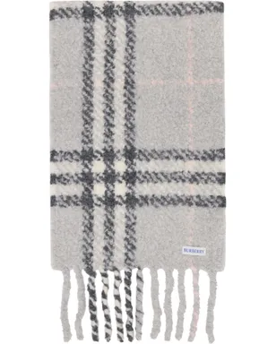 Burberry チェック アルパカウール ブレンド ブークレ マフラー - サムネイル1