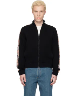 Burberry Check Trim ジップアップセーター - サムネイル1
