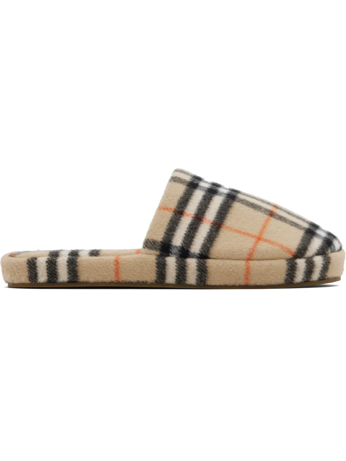 Burberry チェック ウールブレンド スリッパ - 画像1