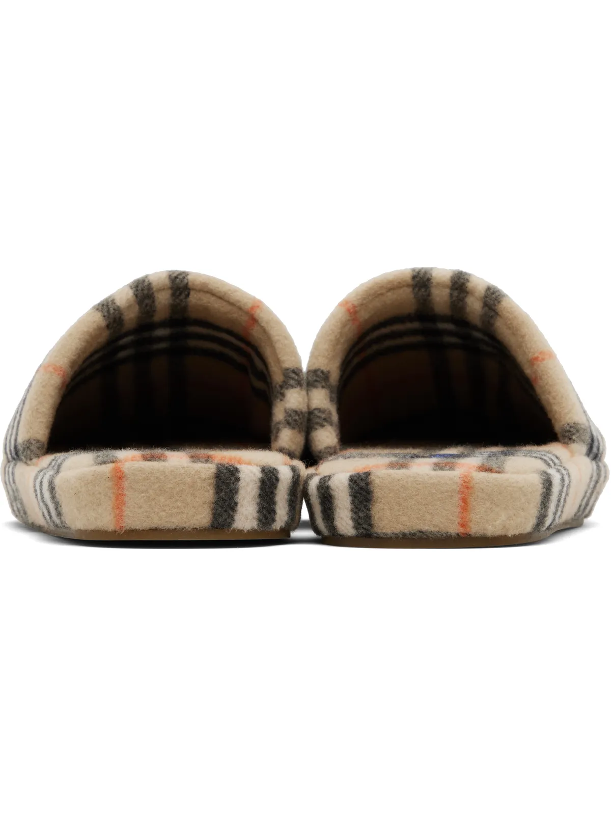 Burberry チェック ウールブレンド スリッパ - 画像2