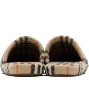 Burberry チェック ウールブレンド スリッパ - サムネイル2