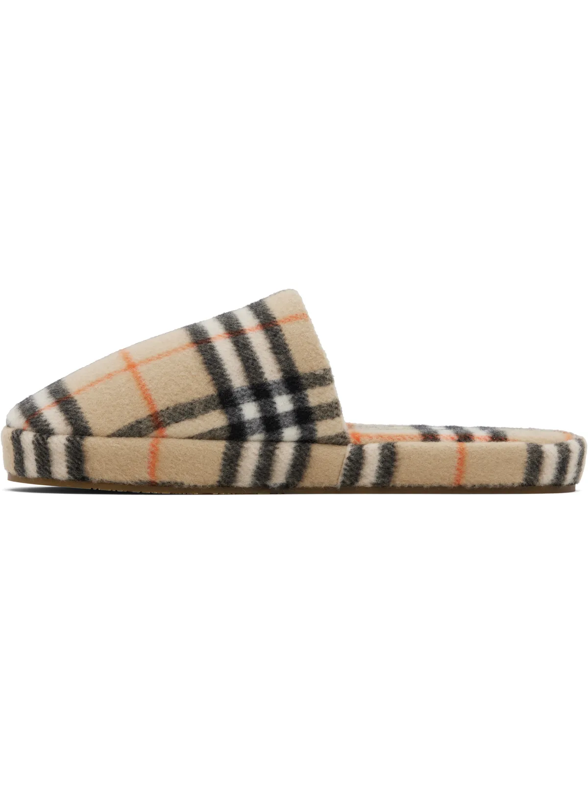 Burberry チェック ウールブレンド スリッパ - 画像3