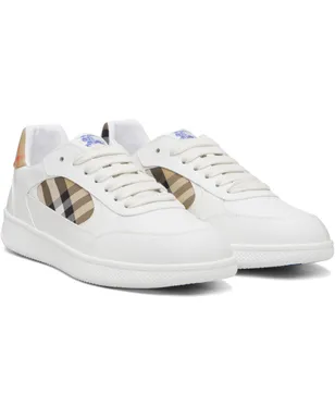 Burberry Terrace レザー＆チェック スニーカー - サムネイル4
