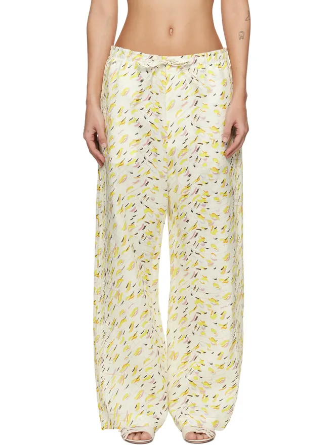 Marni Marni Linen 'Brushstroke Wave' Print トラウザーズの商品画像