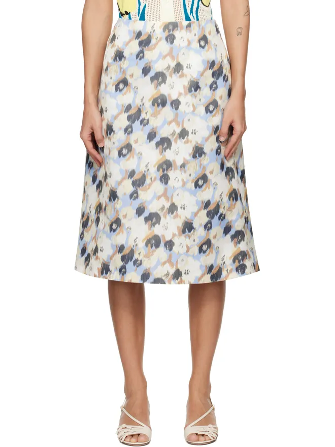 Marni Marni Duchesse 'Secret Bouquet' プリント ミディアムスカートの商品画像