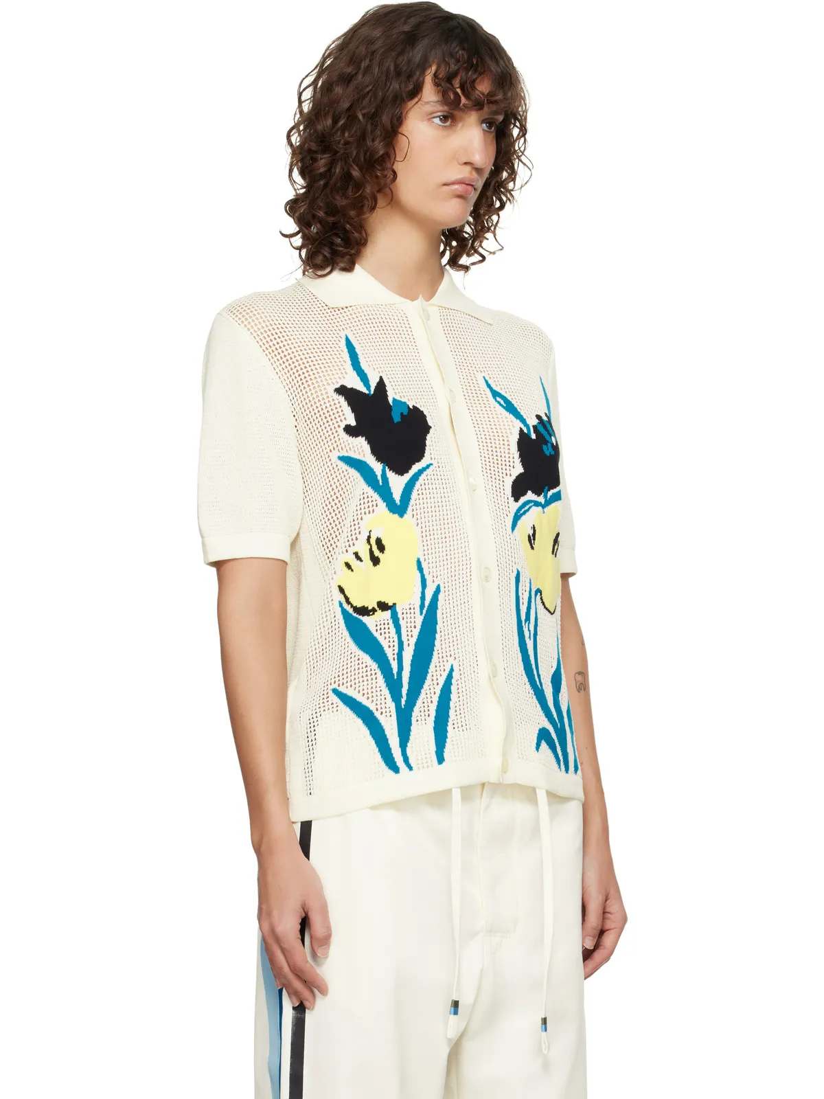 Marni Polo-Collar & Flowers シャツ - 画像2