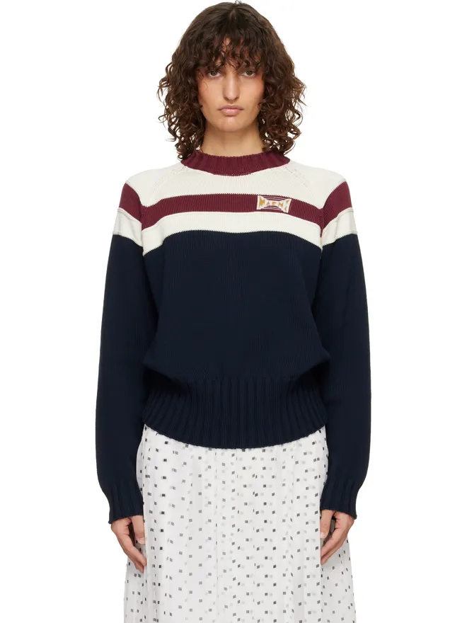 Marni Marni Contrast Stripe コットン プルオーバーの商品画像