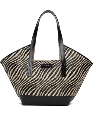 Marni スモール Raffia-Effect Waves トートバッグ - サムネイル1