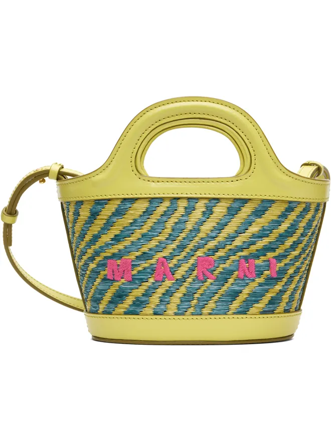 Marni Marni マイクロ Wavy Raffia-Effect Tropicalia トートバッグの商品画像