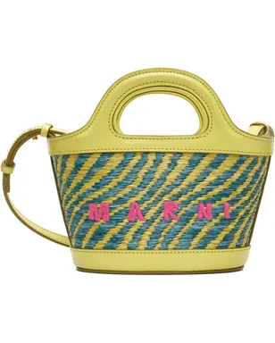 Marni マイクロ Wavy Raffia-Effect Tropicalia トートバッグ - サムネイル1