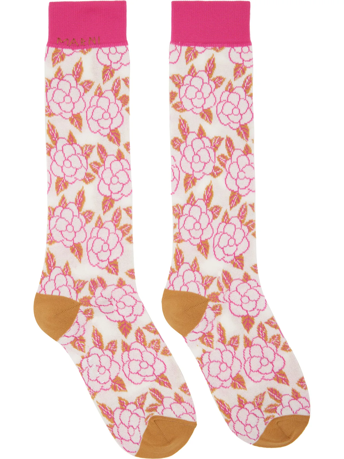 Marni フラワー ジャカード ソックス - 画像1