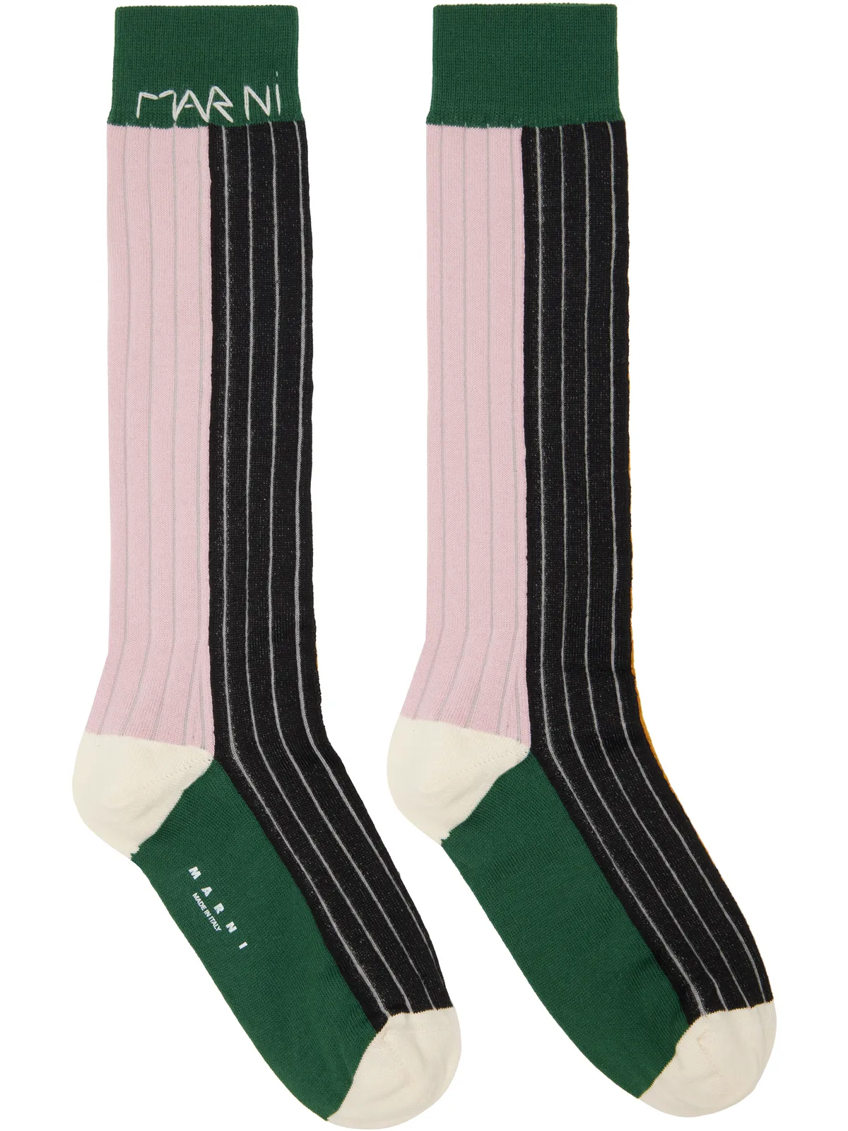 Marni コットン カラーブロック ソックス - 画像1