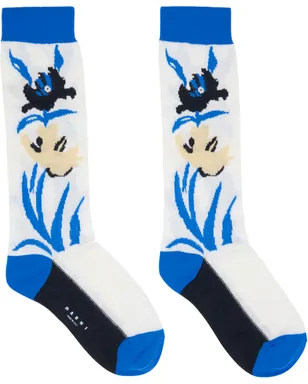 Marni Intarsia Flower Mid-Calf ソックス - サムネイル1