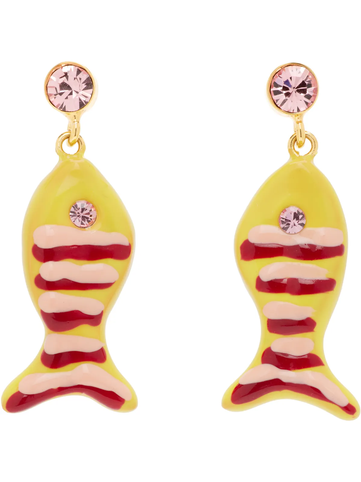 Marni Fish & Rhinestone ピアス - 画像1