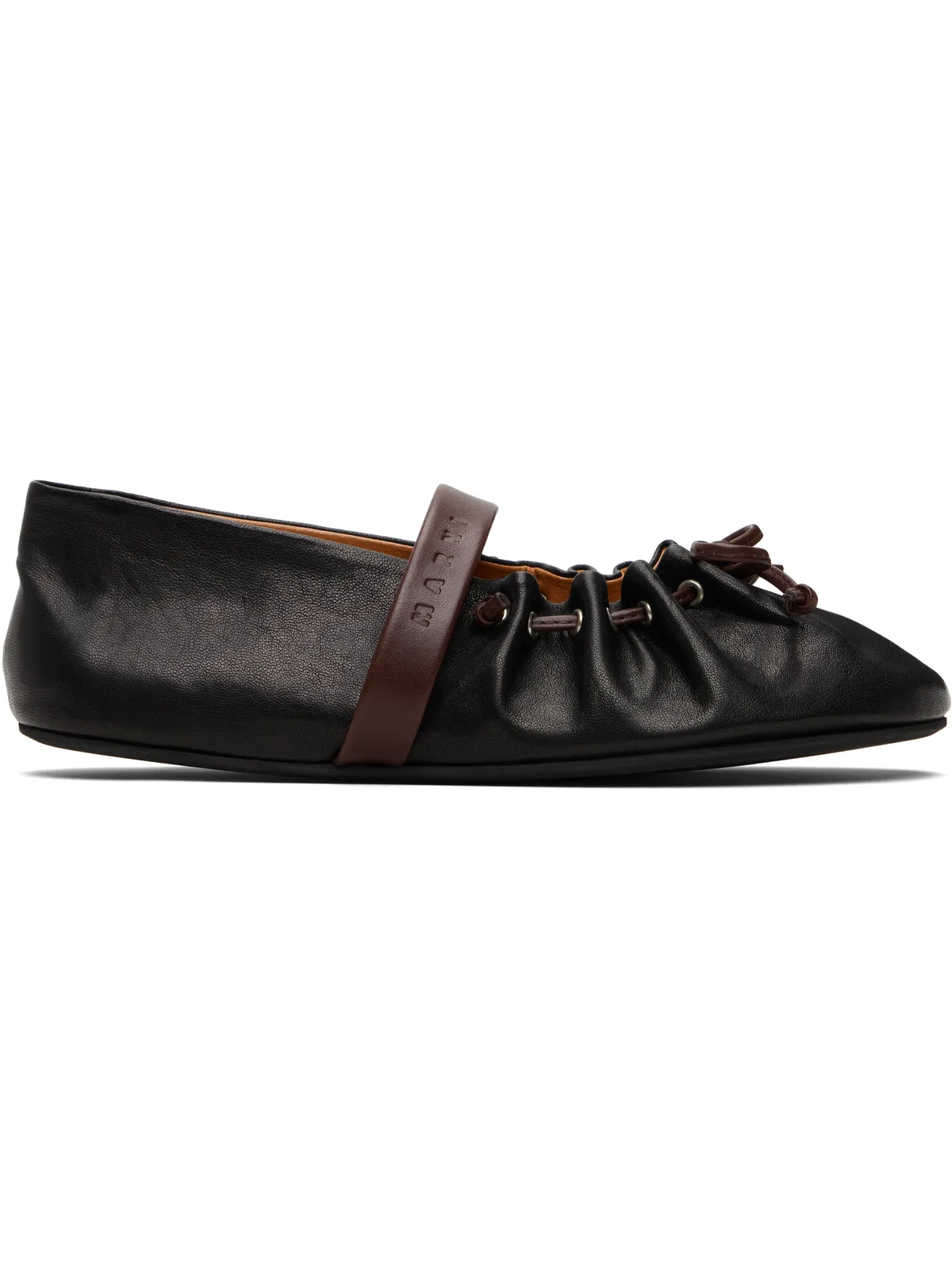 Marni ソフト レザー メリージェーン バレエシューズ - 画像1