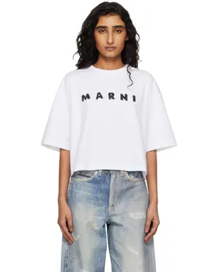 Marni Marni Scribbled Logo ジャージ Tシャツ - サムネイル1