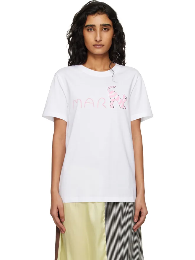 Marni Marni Marni Logo Flock Fluffy Cat ジャージ Tシャツの商品画像