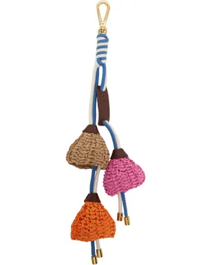 Marni ペーパー ラフィア フラワー キーホルダー - サムネイル1