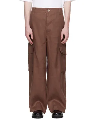 Marni ブラウン Marni Wave Logo ラミー カーゴパンツ - サムネイル1