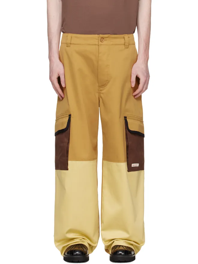 Marni Marni タン 撥水性 カラーブロック カーゴパンツの商品画像