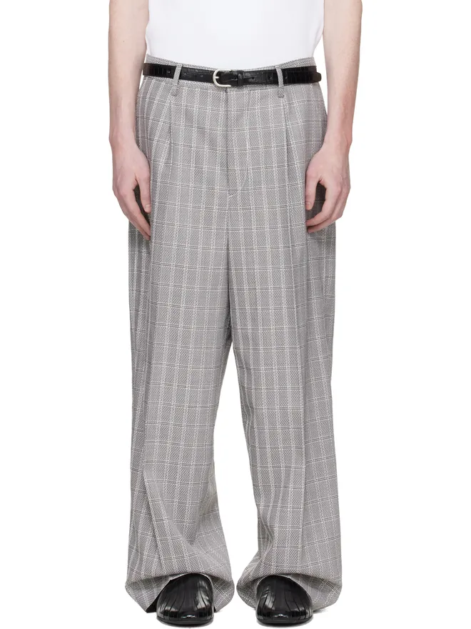 Marni Marni チェック ウール トラウザーズの商品画像