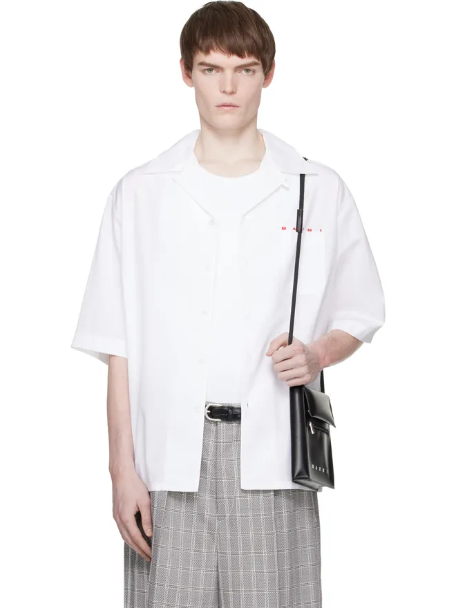 Marni Marni Peeping Marni Logo ボウリングシャツの商品画像