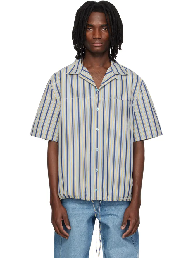 Marni Marni Striped Drawstring Hem コットン シャツの商品画像