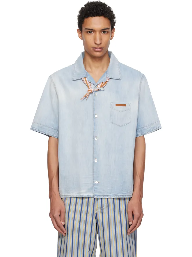 Marni Marni シャンブレー ネックタイ シャツの商品画像