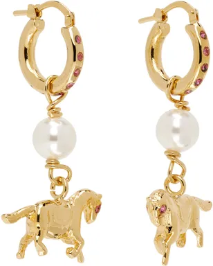 Marni Gold-Plated Horse Charm ピアス - サムネイル2
