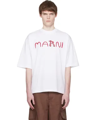 Marni Flocked 'Marni Animal Alphabet Logo' Tシャツ - サムネイル1