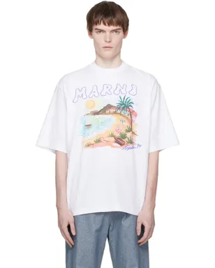 Marni 'Marni Beach Postcard Print' コットン Tシャツ - サムネイル1