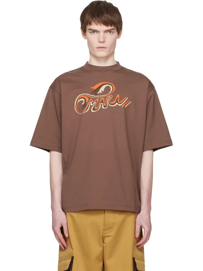 Marni Marni Cotton 'Marni Wave Print' Tシャツの商品画像