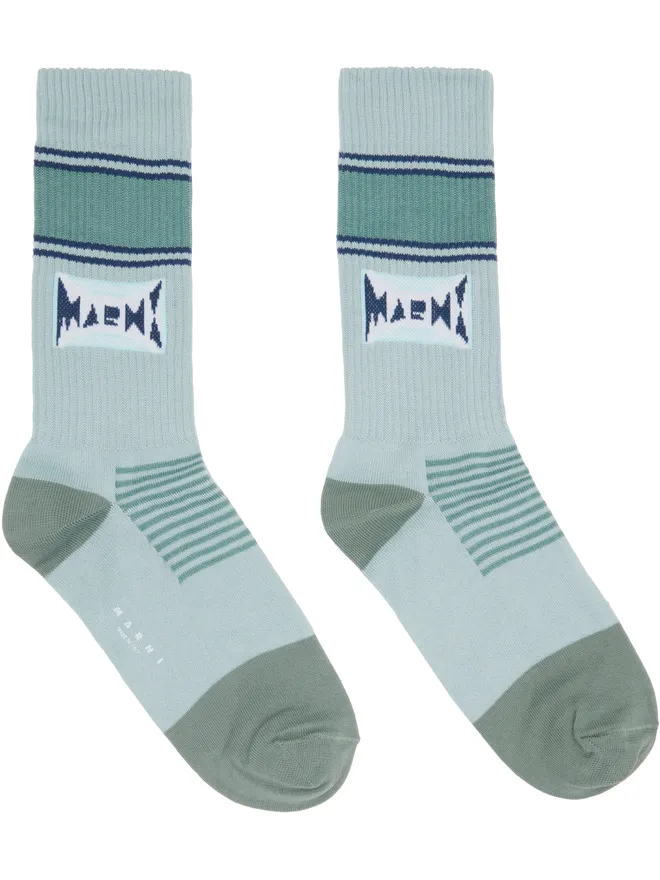 Marni Marni コットンジャカード ロゴ ソックスの商品画像