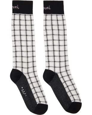 Marni ジャカード チェック ソックス - サムネイル1