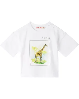 Marni ベビー｜ ロゴプリント Tシャツ - サムネイル1