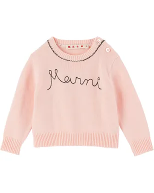 Marni ベビー｜ ロゴ刺繡 セーター - サムネイル1