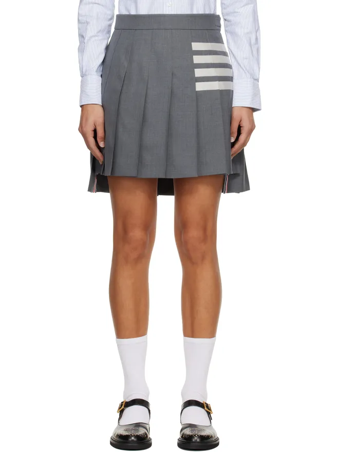 Thom Browne Thom Browne Plain Weave 4-Bar プリーツ ミニスカートの商品画像